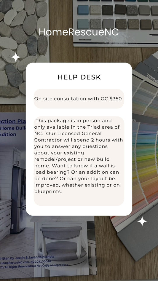 HELP DESK *Triad of NC only* On Site GC Consultation